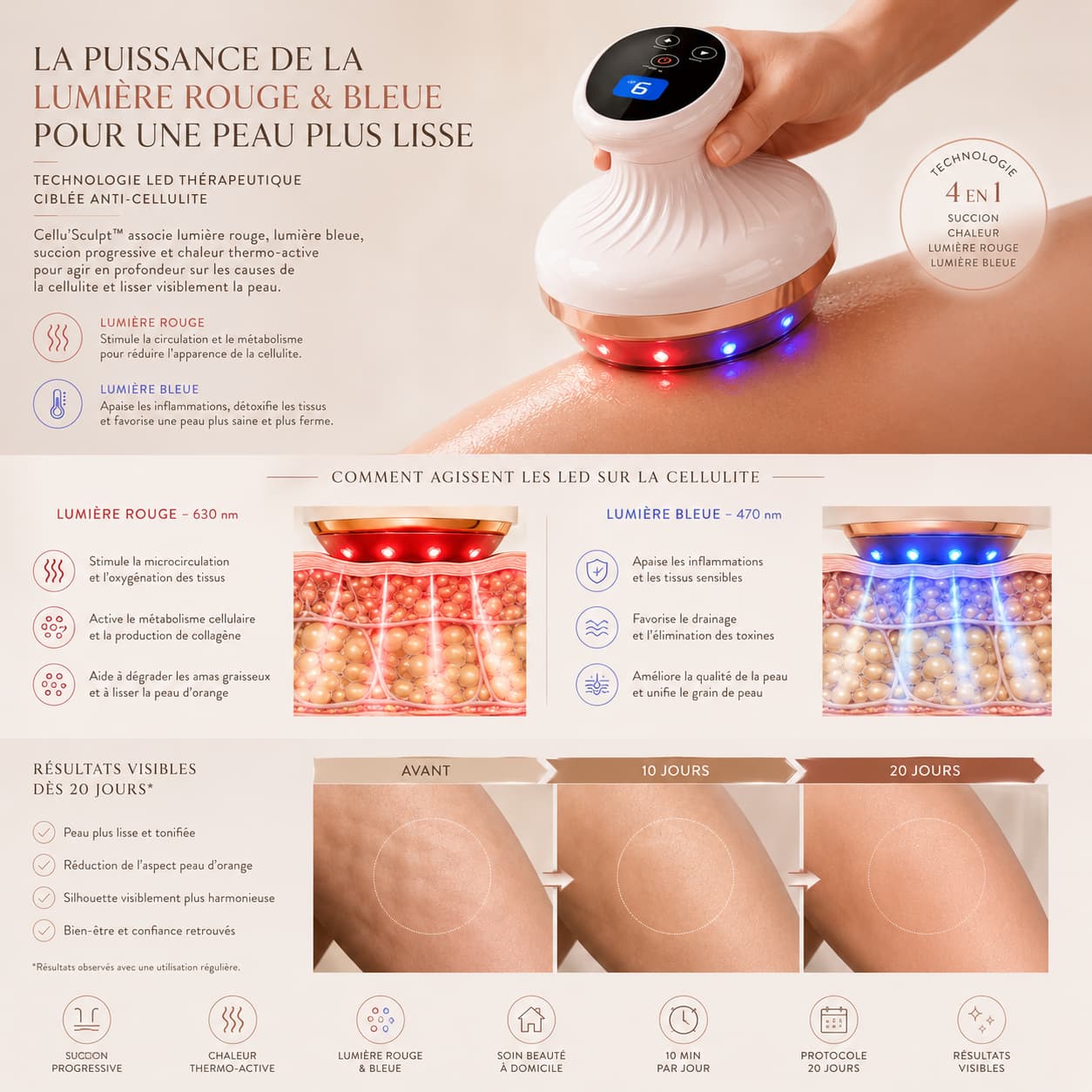 Pourquoi la lumière rouge & bleue est utilisée